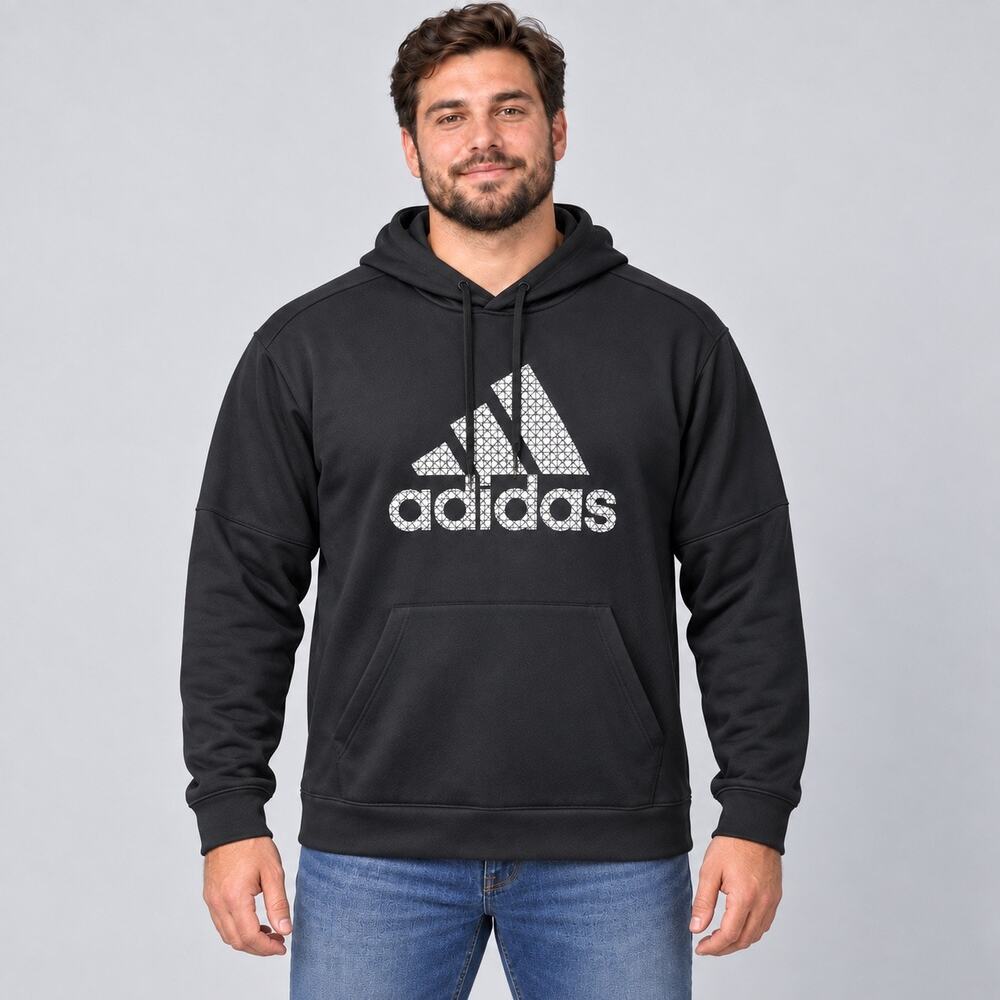 adidas Men’s BOS Grid TI ClimaWarm Hoodie Black XL New With Tags